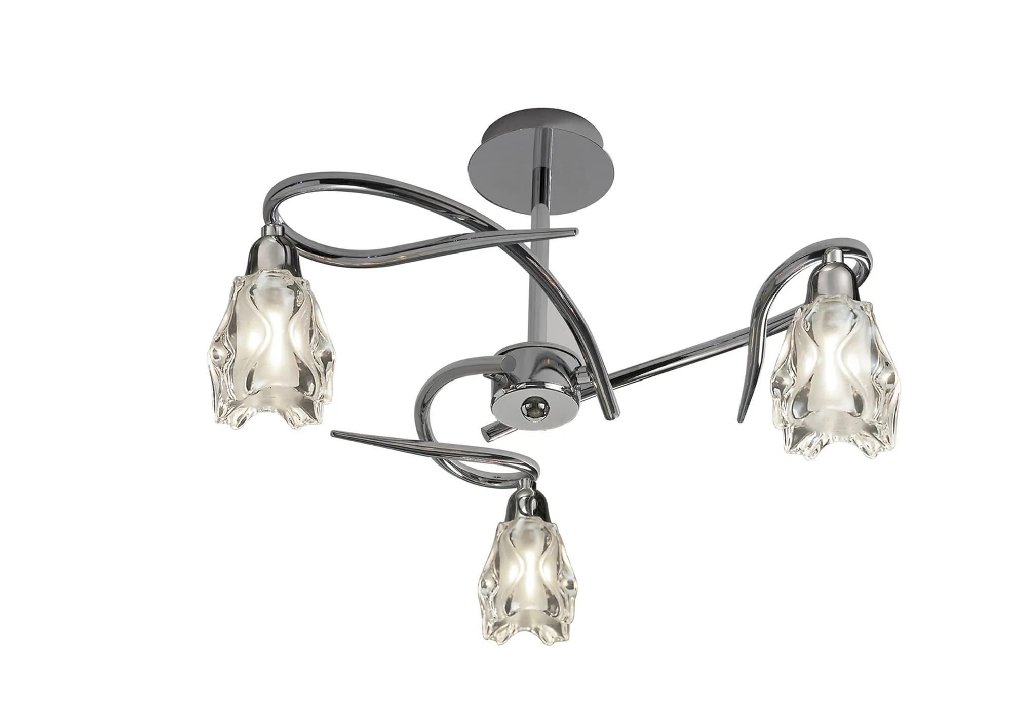 Amel Polished Chrome Ceiling Lights Mantra Semi Flush Fittings